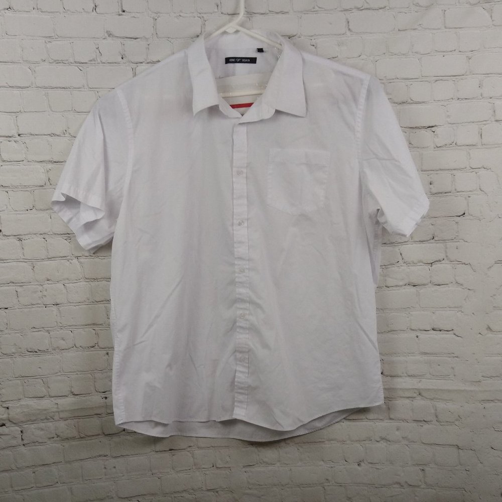 Verno Fashion White Button Up Short Sleeve Shirt